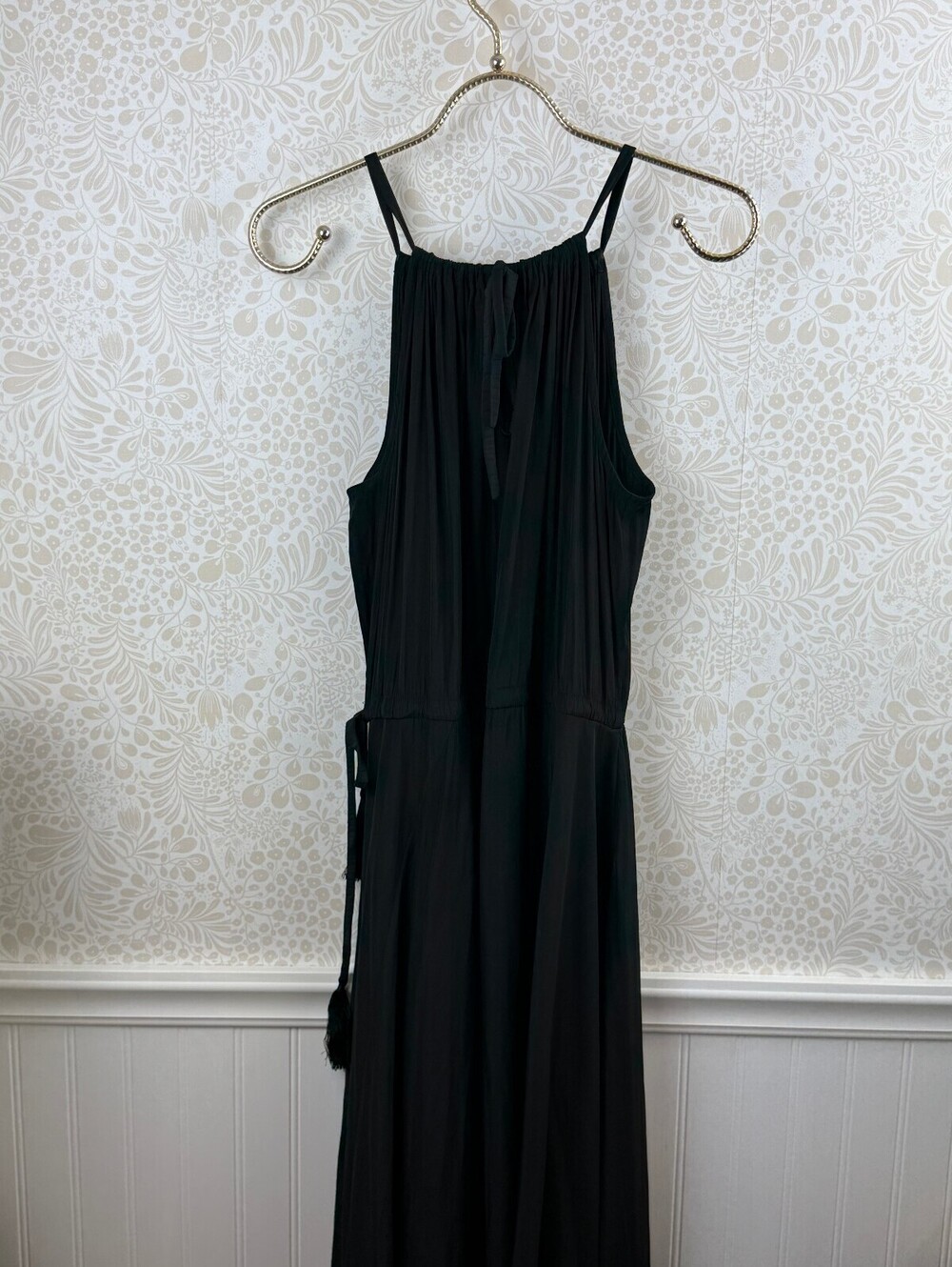 Calypso St. Barth Black Sleeveless Sarah Asymmetric Maxi Dress - Size - Small - Picture 4 of 10